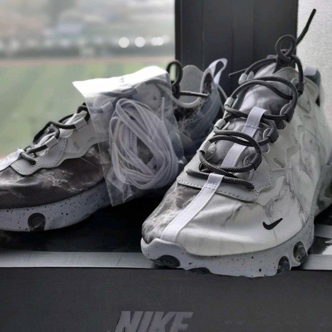 正品】Kendrick Lamar x Nike React Element 55 大理石跑CJ3312-001潮