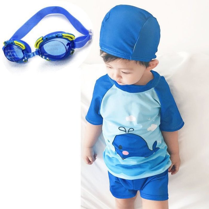 泳褲小男孩兒童泳衣男童溫泉童男孩分體寶寶新款夏游泳套裝備