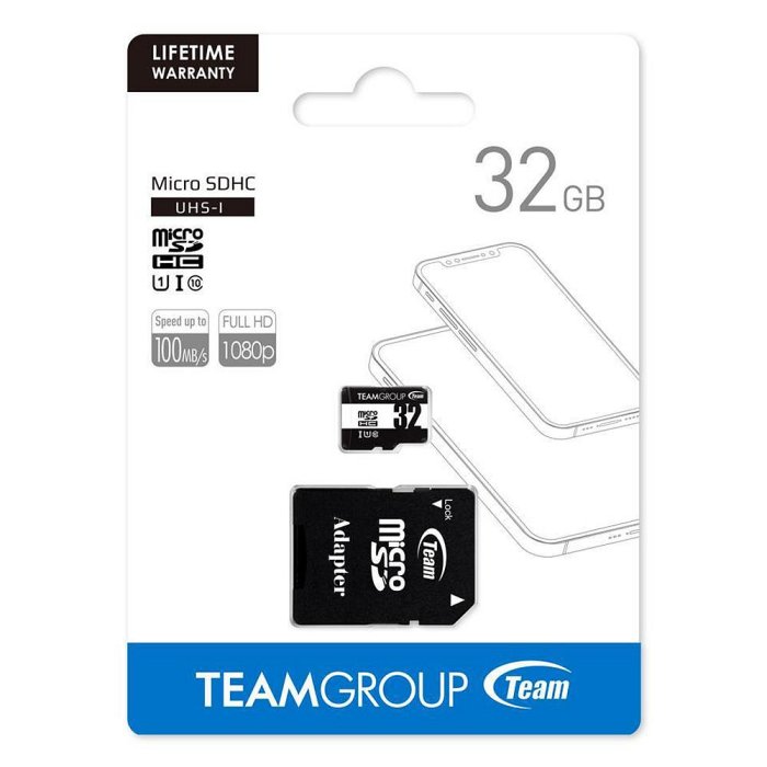 含稅附發票 Team 32G 32GB 100MB/s microSD TF U1 C10 記憶卡