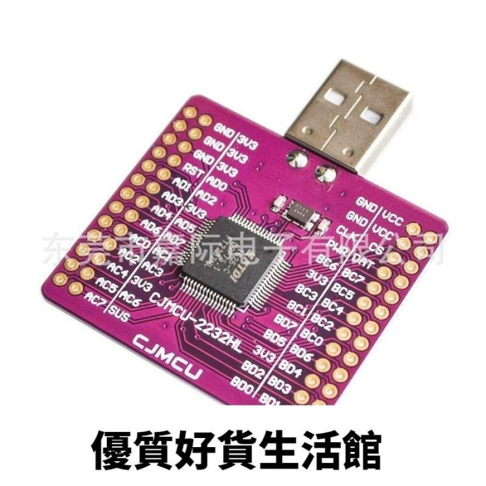 優質百貨鋪-CJMCU-2232 FT2232HL USB 轉UARTFIFOSPII2CJTAGRS232模塊