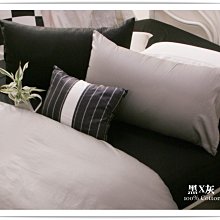 【MEIYA寢飾】Dofy雙色系列／ 黑X灰／ 標準雙人5X6.2尺床包鋪棉兩用被套四件組／1900元免運費