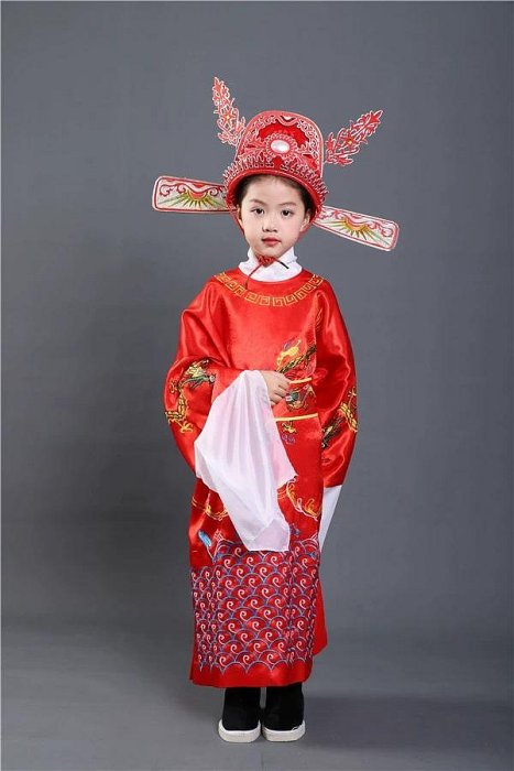 女駙馬狀元服學生演出服裝古裝狀元帽戲曲京劇男女小孩戲服狀元郎
