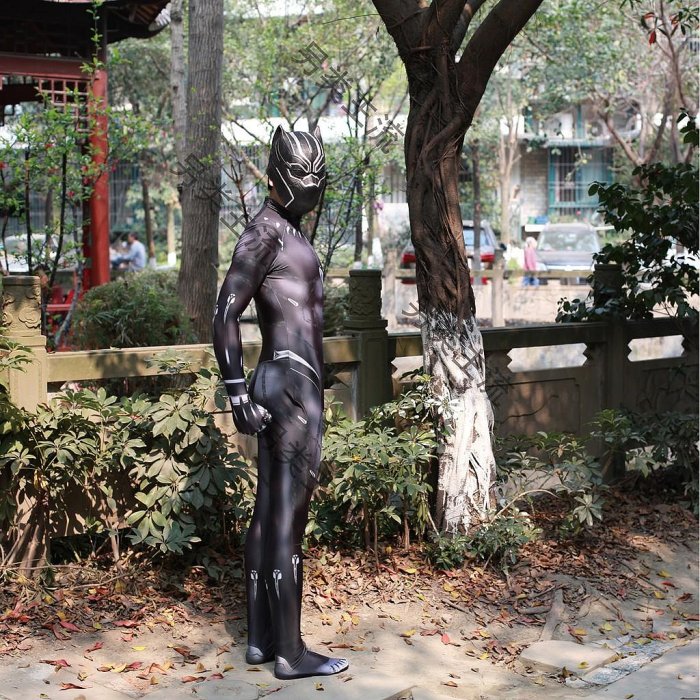 電影新版黑豹連體緊身衣Cosplay萬圣節扮演服裝支持定制 3D印花