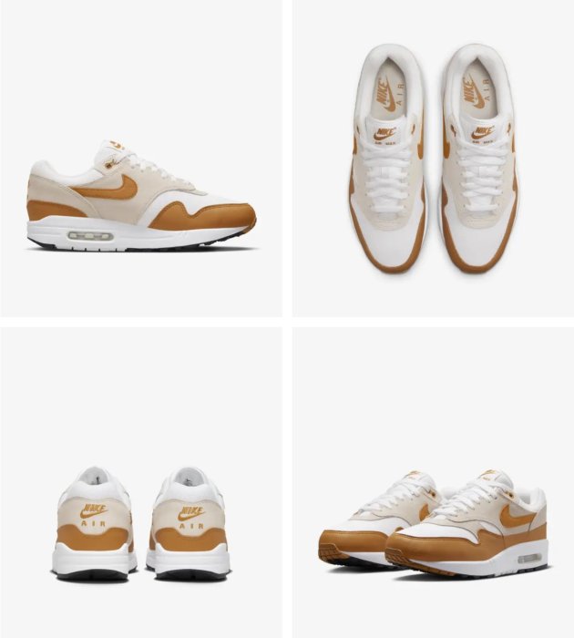 NIKE AIR MAX 1 咖杏白 DZ4549-110。太陽選物社