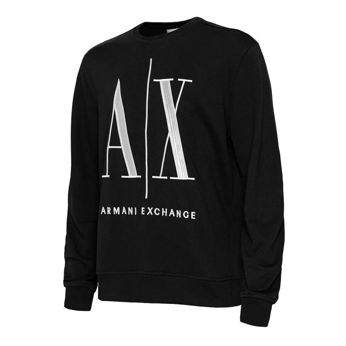 Armani Exchange 男長袖上衣  黑色  M尺寸  特價:3000元 品牌經典文字刺繡大 LOGO 設計