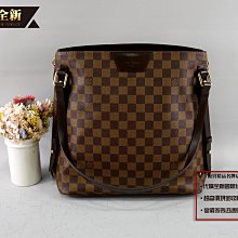 優買二手精品名牌店 LV N41108 咖啡 棋盤 格紋 Neverfull 肩背包 購物包 TOTE Cabas 全新