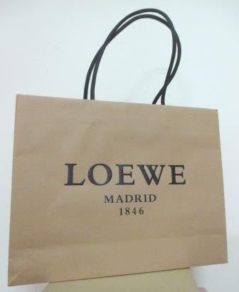 ~LOEWE 横式 粗繩 紙袋/提袋 31x26x8cm~