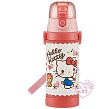 ♥小花花日本精品♥HelloKitty3D立體造型直飲式彈壓式杯蓋保溫瓶保冷瓶480ml01027600