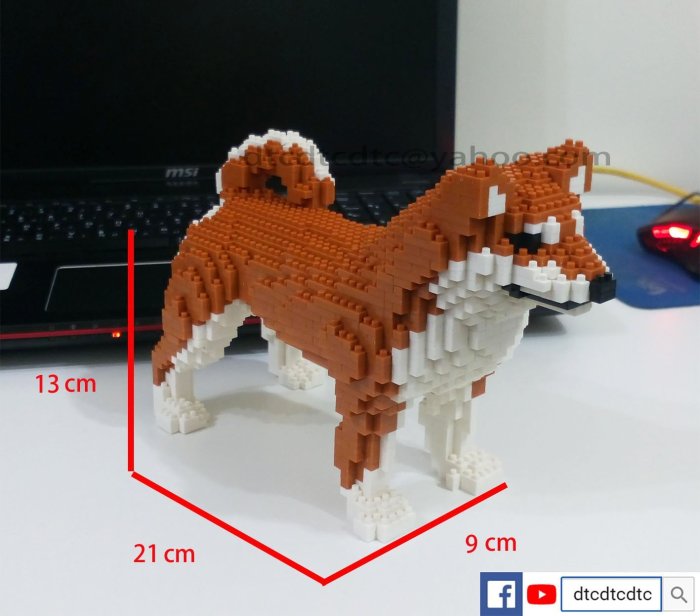 特價 小積木 DIY 柴犬 狗 犬 shiba-S 自己動手作  鑽石積木 微型積木