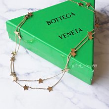 【茱麗葉精品】全新精品 BOTTEGA VENETA 專櫃商品 637955 簡約星星造型雙圈長鍊.金 現貨