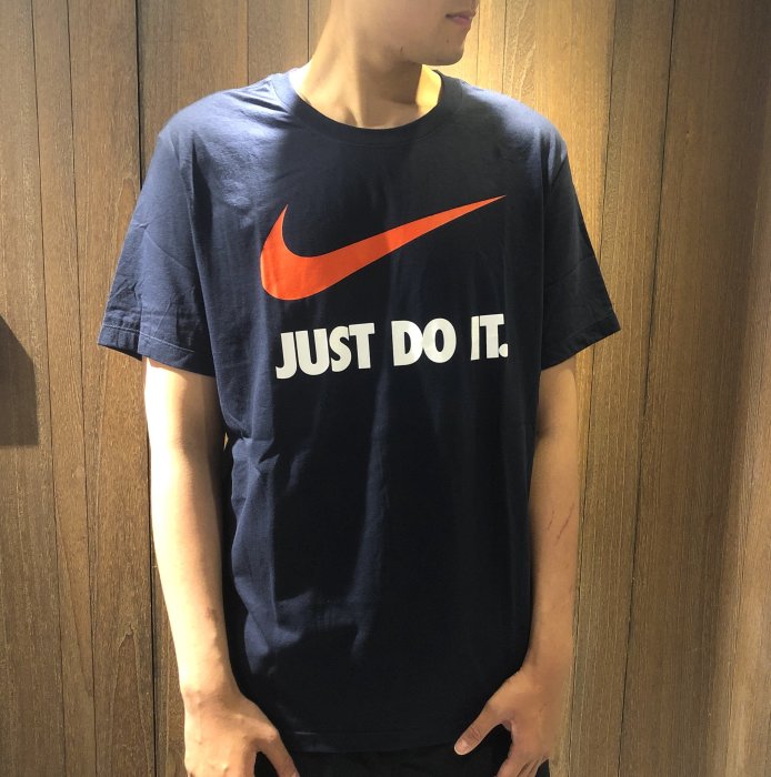 美國百分百【全新真品】 Nike T恤 JDI 耐吉 短袖 T-shirt 運動休閒 logo 深灰/深藍/黑 G509