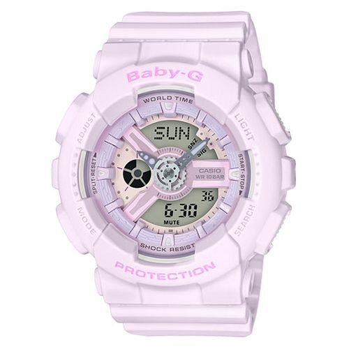 附台灣卡西歐保卡才是公司貨【時間光廊】CASIO 卡西歐 Baby-G 防水100m 淡粉 BA-110-4A2