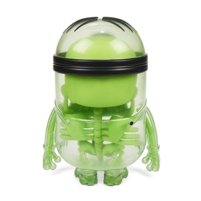 BEETLE KIDROBOT 小小兵 ANATOMY 透明 透視 綠色 殭屍 骷髏頭 8吋 半剖 MINIONS