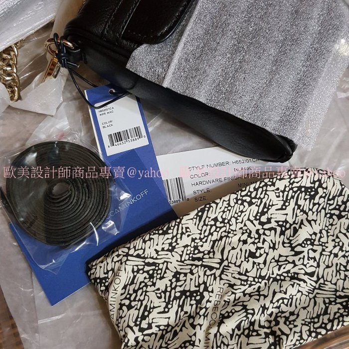 搬家賠錢出清   Rebecca Minkoff Clutch Mini MAC 黑色淡金鍊 側背包