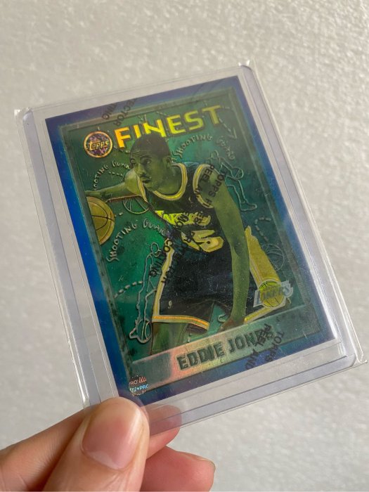Eddie Jones 1995-96 Finest Refractor #95 Los Angles Lakers 艾迪瓊斯 閃亮平行卡