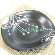 *~ 長鴻餐具~*(日本製)黑白點8方汁盤00500493湯盤