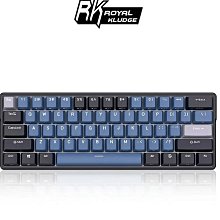 小白的生活工場*【RK】61 PLUS 60% 藍牙三模無線機械鍵盤K黃軸 RGB 靛藍｜中文