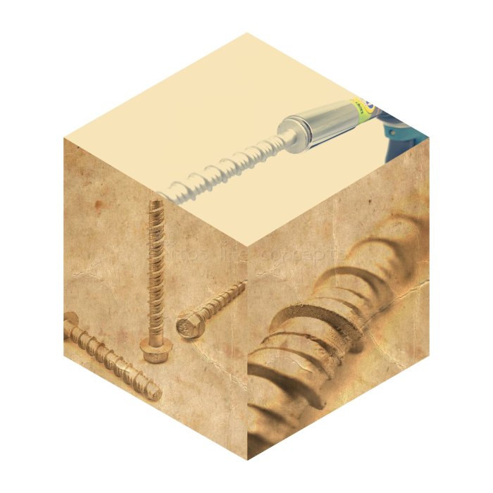 《安卡螺絲-六角華司-防鏽料-M660R》水泥螺絲 自切螺紋 防鏽認證螺絲 壁掛作業 水泥牆專用