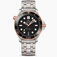 OMEGA 210.20.42.20.01.001 歐米茄 手錶 42mm 海馬300  黑面盤 陶瓷圈 半金錶帶