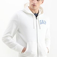 GAP 連 帽 外套 現貨 logo 米白色