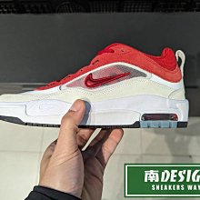 南🔥2024 3月 NIKE Air Max 1 Ishod 籃球 氣墊 皮革 緩震 男款 白紅 FB2393-100