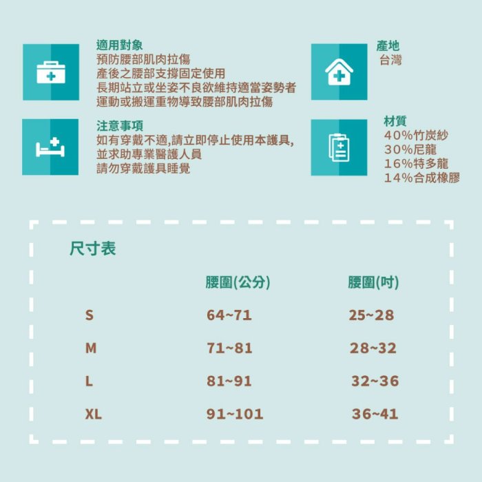 🏳️‍🌈健康鑫人生 實體店面🏳️‍🌈 現貨 免運 Taiwan Health Care (THC) 竹炭護腰帶 S/M/L