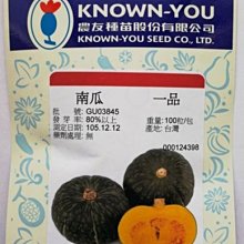 【野菜部屋~中包裝】K63 一品南瓜種子38顆 , 每包180元 , 知名品種 ~