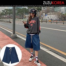 100%韓國空運 [ZUZUKOREA] 街頭風格 舒適腰繩時尚感寛褲(二色)(M~L) 219934