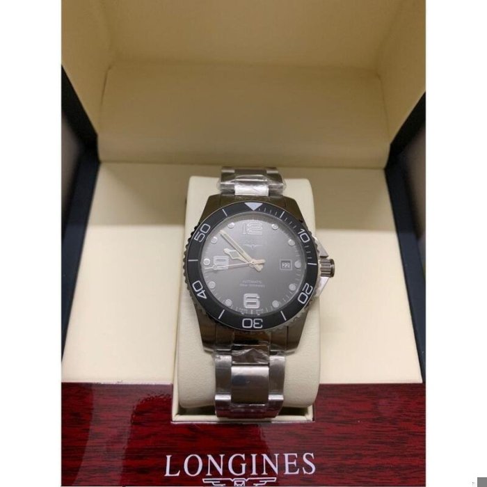 熱銷特惠 全新實拍 LONGINES 浪琴手錶 深海征服者系列陶瓷圈潛水腕錶 鋼錶帶款灰面 配件齊全 附送調表器明星同款 大牌手錶 經典爆款