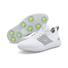 藍鯨高爾夫 PUMA IGNITE 男款高爾夫球鞋（有釘/正常楦）#376234-01（白灰）【零碼出清】