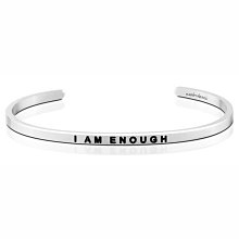 MANTRABAND 美國悄悄話手環 I Am Enough 我已足夠 銀色手環