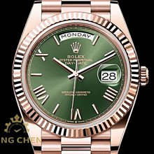 【金宸名錶】ROLEX 勞力士 DAY-DATE 40 蠔式 228235 星期日曆型 永恆玫瑰金 DD 60周年紀念款 橄欖綠色面盤 台灣公司貨  TG330