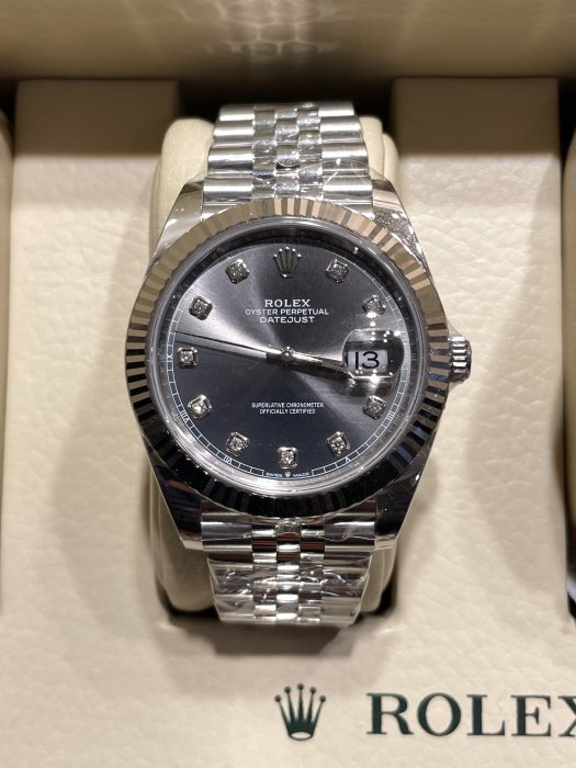 【 大西門鐘錶 】 勞力士 126334 灰面鑽 五銖帶 Datejust 41