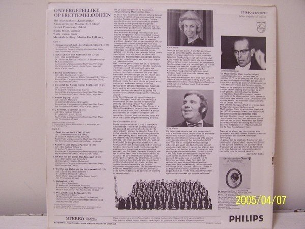 【PHILIPS LP名盤】735.Karin Ostar及Willy Caron演唱喜歌劇2重唱