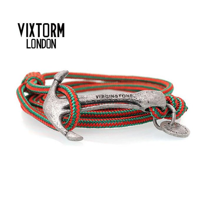 英國VIXTORM正品原創手鍊 新款現貨白骨風格復古白銅船錨情侶手繩