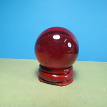 【競標網】天然漂亮火山(紅色)琉璃球35mm2個(贈座)(回饋價便宜賣)限量10組(賣完恢復原價250元)