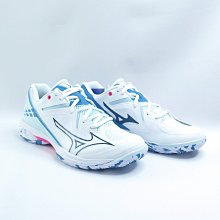 MIZUNO 71GA244321 男女 羽球鞋 WAVE CLAW 3 白x青藍 3E寬楦【iSport愛運動】