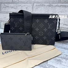 《真愛名牌精品》LV M81124 GASTON 黑花新款二合一包 *95成新*(64900)