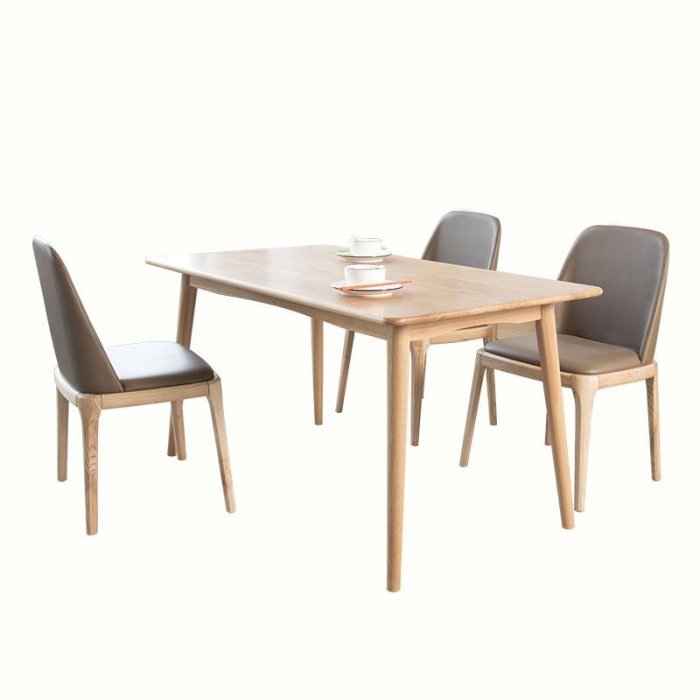 現貨熱銷-北歐餐桌椅組合 實木 日式小戶型書桌椅家用4-6長方形飯桌