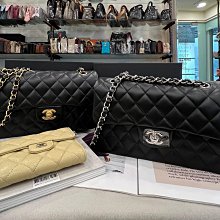 【茱麗葉精品】全新商品 CHANEL A01113 COCO 經典雙C LOGO菱格紋小羊皮金鍊包.黑/銀 23CM 現貨