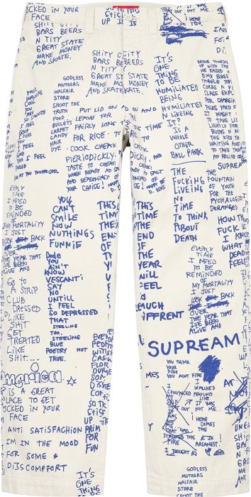 紐約范特西】預購SUPREME SS23 GONZ POEMS CHINO PANT 工作褲| Yahoo