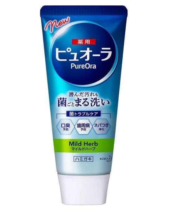 現貨 日本 Kao花王 淨化牙膏115g  Pure Ora牙膏 牙周病預防 潔淨牙膏 草本 薄荷 清潔 牙膏