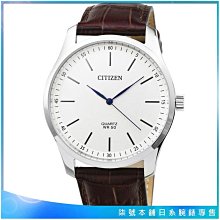 【柒號本舖】 CITIZEN星辰GENT紳士石英皮帶錶-白面 / BH5000-08A