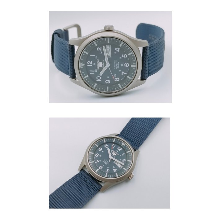 【SEIKO】SEIKO 精工 盾牌5號 藍面自動 不銹鋼帆布錶帶 7S36-03J0 經典錶款