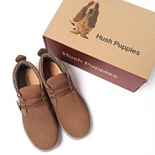 ＝86號店=預購美國Hush Puppies/HP 全真牛絨皮材質 格紋內裡 真皮墊 輕質舒適底 男真皮休閒鞋 如圖色