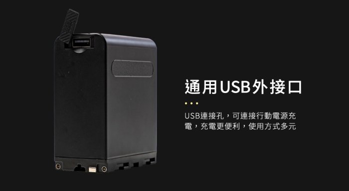 台南PQS Yung Lien湧蓮 NP-F990 鋰電池 大容量電池9600mAh 電量顯示燈 USB連接孔 相機設備