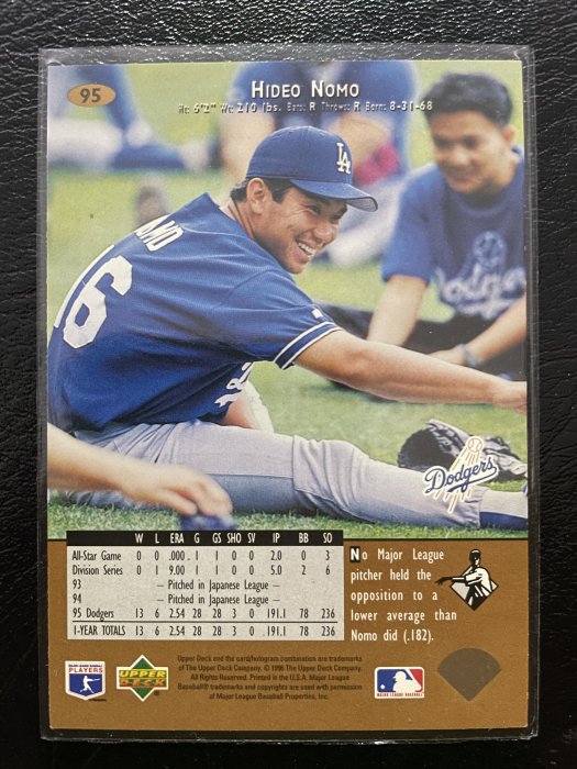 MLB 野茂英雄 Hideo Nomo 1996 UD #95