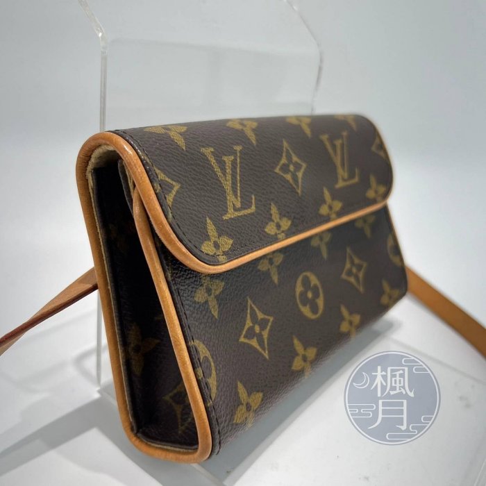 BRAND楓月 LOUIS VUITTON 路易威登 M51855 原花 POCHETTE FLORENTIN 腰包 肩背包 精品包