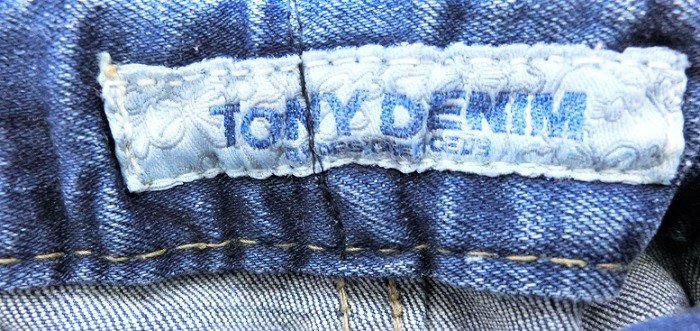 韓國 TONY DENIM 蕾絲刷白牛仔褲 褲管反摺牛仔褲長褲(31
