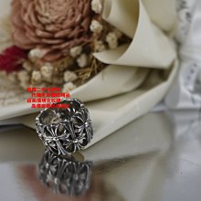 優買二手精品名牌店 Chrome Hearts 克羅心 純銀 園墓 墓園 寬版 滿版 十字 架 花 戒指 戒子 戒 美品